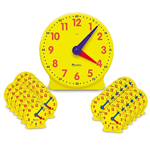 Learning Resources Classroom Clock Kit, Clock for Kids, Learning to Tell Time, Clocks for Teaching Time, Ages 5+,