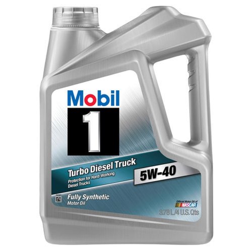 Mobil 1 122260 5W-40 Turbo Diesel Synthetic Motor Oil - 1 Gallon (Pack of 3)