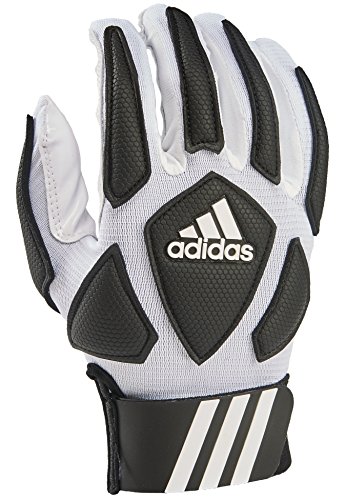 adidas Scorch Destroy 2 Lineman Gloves Full Finger, White/Black, Large