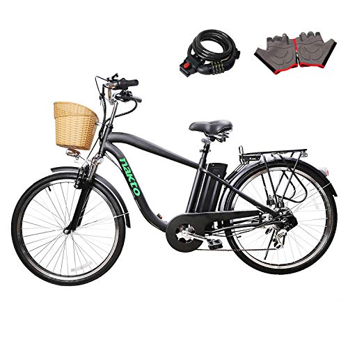 Nakto 250W Shimano 6-Speed Gear Electric Bicycle with 36V10Ah Lithium Battery