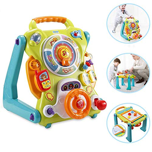 NuoPeng 3 in 1 Baby Sit-to-Stand Walker, Activity Center, Entertainment Table, Drawing Board