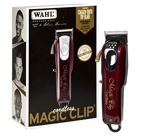 Wahl Professional 5-Star Magic Clip Cord Cordless Hair Clipper for Barbers and Stylists - Easy Fades and Haircuts with Long 90+ Minute Run Time for Professional Barbers and Stylists - Model 8148