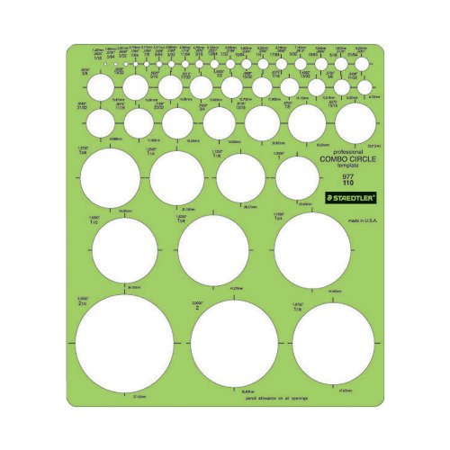 Staedtler Combo Circle Template 977 110