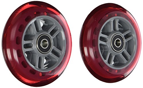 Razor Scooter Replacement Wheels Set with Bearings - Red