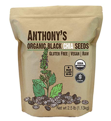 Anthony's Organic Chia Seed, 2.5 lb, Gluten Free, Vegan, Raw, Keto Friendly