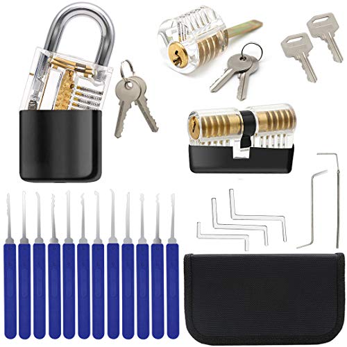 West Bay DIYS Stainless Steel Multitool Lock Sets, 3 L ocks + 17 Tools for Gifts