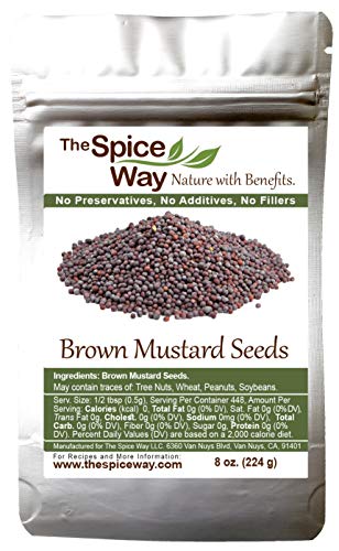 The Spice Way Brown Mustard Seeds - whole seeds, 8 oz