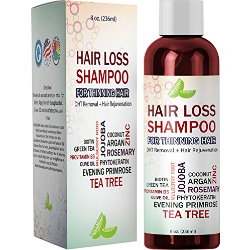 Best Hair Loss Shampoo Potent Hair Loss Fighting Formula Topical Regrowth Treatment Restores Hair Stops Hair Shedding Contains Biotin Rosemary Coconut Oil For Women and Men