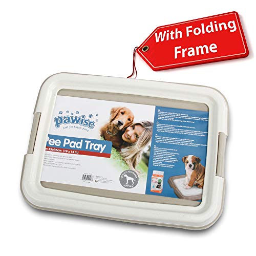 PAWISE Pet Training Pad Holder Puppy Training Pads Portable Potty Trainer Indoor Dog Potty Dog Training Holder (19.2'x14')