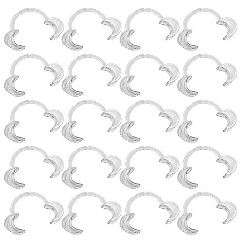 EZGO 20 Pieces (Size L) C-Shape Teeth Whitening Cheek Retractor, Autoclavable Dental Mouth Opener, Disposable Dental Lip Cheek Retractor for Mouthguard Challenge Game