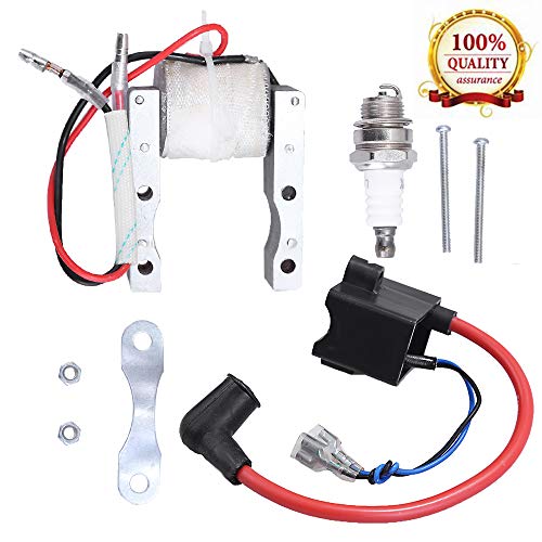 High Performance CDI Ignition Coil + Magneto Coil + Spark Plug for 49cc-80cc 2-Stroke Engine Motorized Bicycle Bike