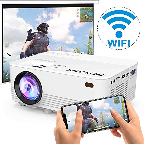 [2020 Upgrade WiFi Projector] POYANK 4500Lux LED WiFi Projector, Full HD 1080P Supported Mini Projector, [Native 720P] Compatible with Smartphones, PS4, TV Box, HDMI, USB, AV for Home Entertainment