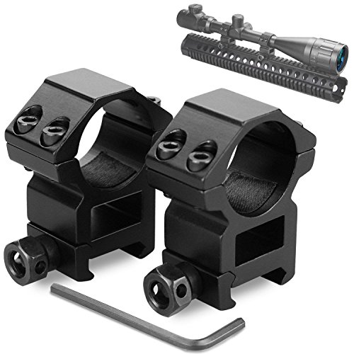 Modkin Scope Rings, Rifle Scope Mount High Profile Scope Mounts for Picatinny Rail (1 inch, Set of 2)