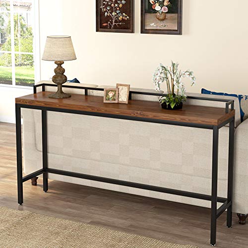 Tribesigns 70.9 inch Extra Long Solid Wood Console Table Behind Sofa Couch, Industrial Narrow Entryway Table Long Skinny Table for Living Room, Hallway, Small Space