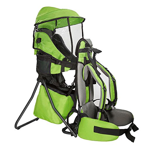 ClevrPlus Cross Country Baby Backpack Hiking Child Carrier Toddler Green