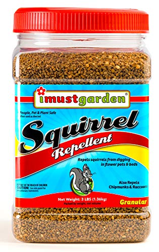 I Must Garden Squirrel Repellent - 3lb Granular - Stops Digging in Flower Pots & Beds