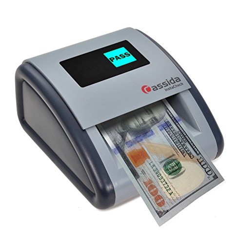 Cassida InstaCheck Small Footprint, Easy to Read Automatic Counterfeit Detector with Infrared, Magnetic and Ultraviolet Sensors, Compact and Lightweight