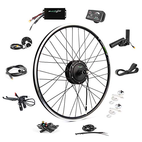 EBIKELING 36V 500W 700C Geared Waterproof Electric Bike Kit - Ebike Conversion Kit - Electric Bike Conversion Kit (Front/LED/Thumb)