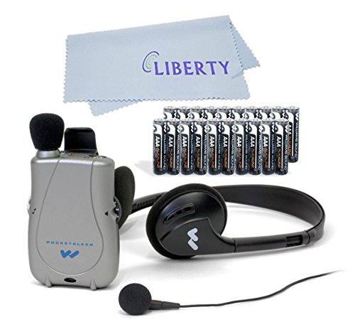 Williams Sound PockeTalker Ultra Duo Sound Amplifier with Headphone & Earbud, Year Supply of Batteries & Liberty Microfiber Cloth