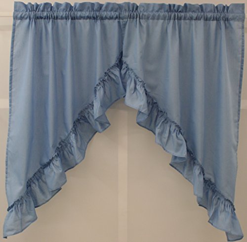 The_Curtain_Shop Stacey Solid Swag Pair 60Wx38L Slate