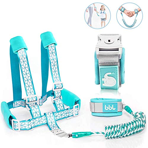 Toddler Leash for Walking, Toddler Safety Harnesses Leashes, Safety Harness with Lock for Kids, Anti Lost Wrist Link Safety Wrist Link for Toddlers ，Upgrade with Reflective Tape Liner（6.5ft）for Kids