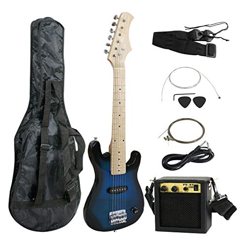Smartxchoices 30' Kids Electric Guitar with 5W Amplifier,Picks, Gig Bag, Strap, Cable & Accessory Kit