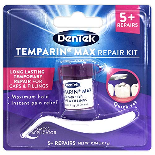DenTek Temparin Max Lost Filling and Loose Cap Repair Kit | One Step Formula | 5+ Repairs | 0.04 Ounces | 1-Pack