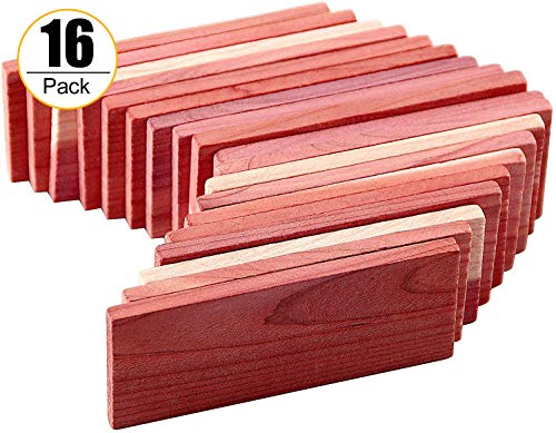 Cedar Space Cedar Blocks for Closet Storage, 100% Nature Aromatic Red Ceder Blocks Cedar Planks 16 Pcs