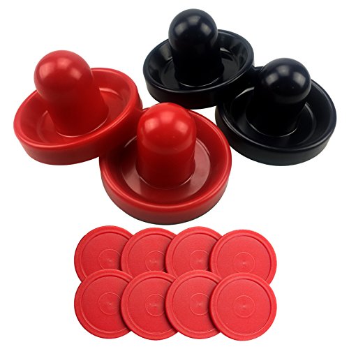 4PCS Plastic Air Hockey Pushers and 8PCS Pucks Replacement for Game Tables Goalies Equipment Accessories by CSPRING