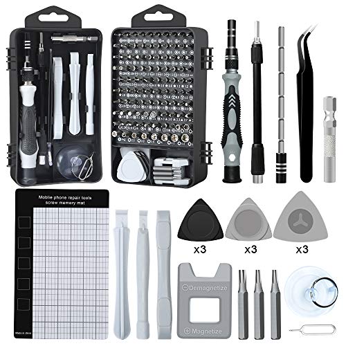 Precision Screwdriver Set, Lifegoo 122pcs Magnetic Repair Tool Kit for iPhone Series/Mac/iPad/Tablet/Laptop/Xbox Series/PS3/PS4/Nintendo Switch/Eyeglasses/Watch/Cellphone/PC/Camera/Electronic