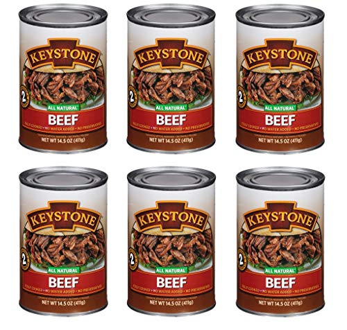 Keystone Meats All Natural Canned Beef, Ground, 14 Ounce (Pack of 6)