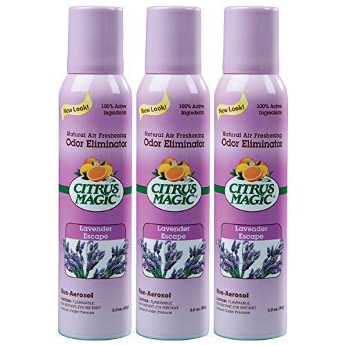 Citrus Magic Natural Odor Eliminating Air Freshener Spray Lavender Escape, Pack of 3, 3-Ounces Each