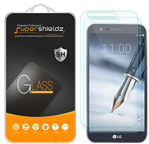 (2 Pack) Supershieldz for LG (Stylo 3 Plus) Tempered Glass Screen Protector Anti Scratch, Bubble Free