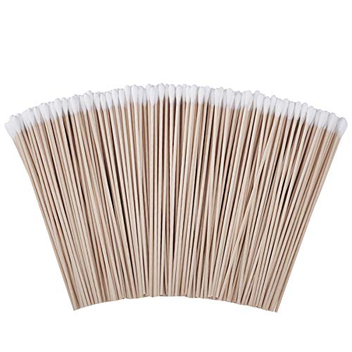 Tifanso 300 Count 6 Inches Cotton Swabs with Long Wooden Sticks Cotton Tipped Wood Applicators for Cleaning (3 Packs of 100)