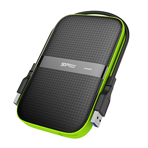 Silicon Power 5TB Rugged Portable External Hard Drive Armor A60, Shockproof USB 3.0 for PC, Mac, Xbox and PS4, Black