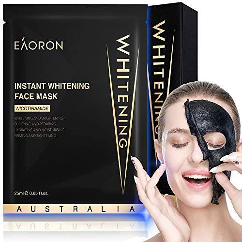 EAORON Instant Whitening Face Mask, Whitening Mask, Australia Made, Full Face Mask sheet, Un Korean Skincare, Brightening, Hydrating, Calming, and Moisturizing, Face Mask Skin Care