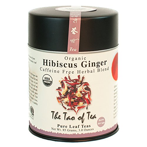 The Tao of Tea, Hibiscus Ginger Tea, Loose Leaf, 3.0 Ounce Tin to make 50 cups