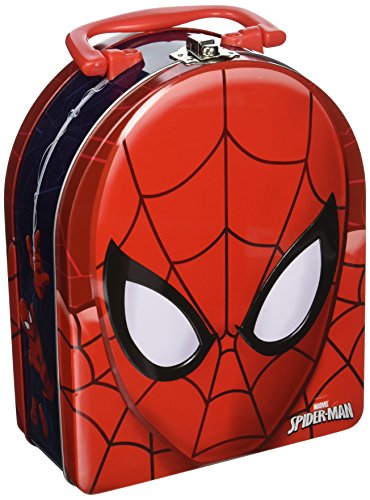 The Tin Box Company Spider-Man Head Shaped Tin Carry All with Handle