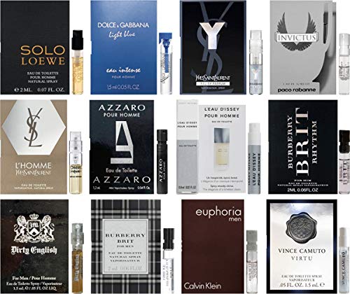 Designer Fragrance Samples for Men - Sampler Lot x 12 Cologne Vials (2)