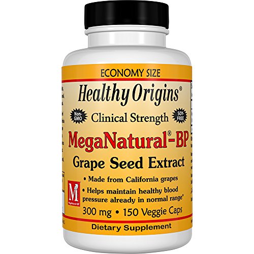 Healthy Origins Mega Natural BP-Grape Seed Extract Multi Vitamins, 300 Mg, 150 Count