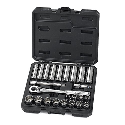 Craftsman 34898 24 Piece Standard 1/2 Inch Drive Socket Wrench Set With 84 Tooth Ratchet