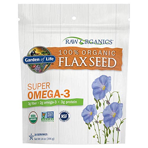 Garden of Life Raw Organic Ground Flaxseed with Lignan and Polyphenol, 14 oz Pouch - Packaging May Vary