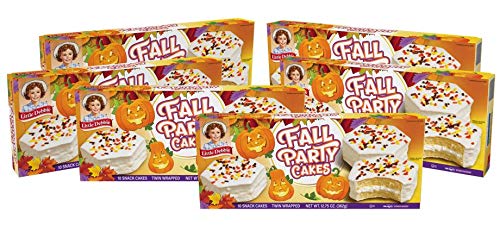 Little Debbie Fall Party Cakes (Vanilla), 6 Boxes, 30 Twin Wrapped Cakes