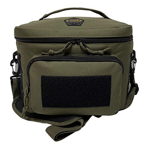 HSD Lunch Bag, Insulated Cooler, Large Thermal Lunch Box Tote with MOLLE/PALS Webbing, Adjustable Padded Shoulder Strap, for Tactical Men Women Adults (Ranger Green)