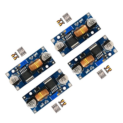 D-PLANET [4-PACK] 5A DC-DC Adjustable Buck Converter 4~38v to 1.25-36v Step Down Power Supply High Efficiency Voltage Regulator Module