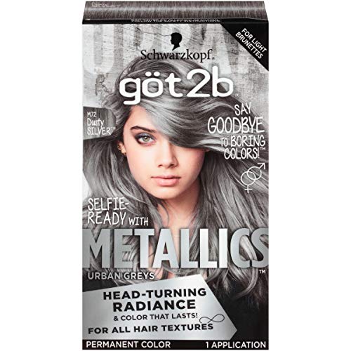 Got2b Metallic Permanent Hair Color M72 Dusty Silver