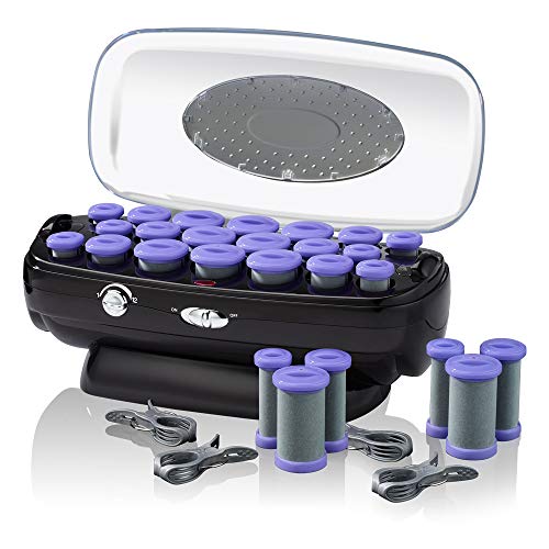 INFINITIPRO BY CONAIR Instant Heat Ceramic Flocked Rollers w/ Ionic Generator, Retractable Cord Reel, 20 count