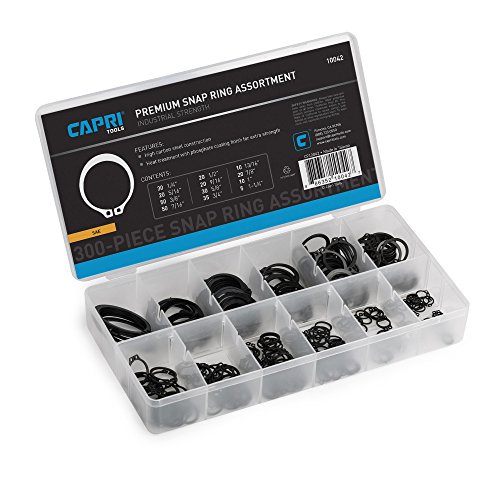 Capri Tools 10042 Professional External Snap Ring Assortment, Ultra-Strength High Carbon Steel, SAE