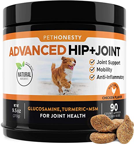 Glucosamine for Dogs - Dog Joint Supplement Support for Dogs with Glucosamine Chondroitin, MSM, Turmeric - Advanced Hip and Joint Support for Dogs Chews and Pet Joint Pain Relief - 90 ct