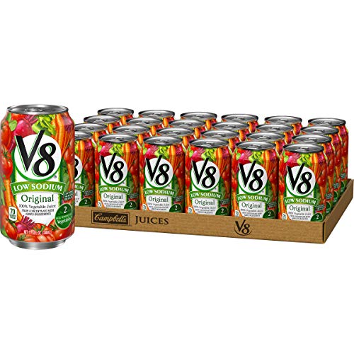V8 Original Low Sodium 100% Vegetable Juice, 11.5 FL Oz. Can (Pack of 24)